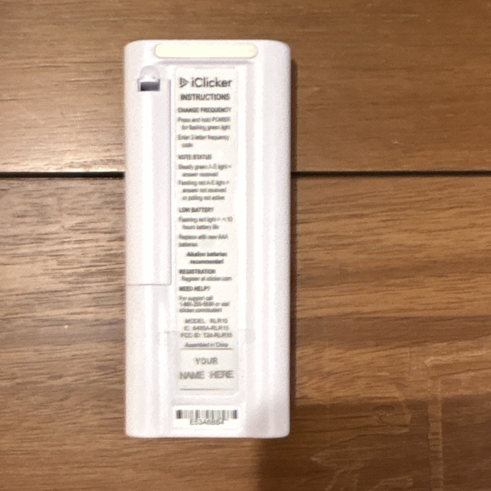 iClicker iClicker+ RLR15 Wireless Remote Control Clicker, White