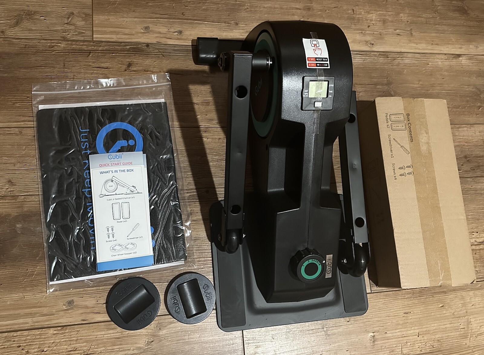 Cubii Jr F3A2 Compact Seated Under-Desk Elliptical - turquoise New No Box Unused
