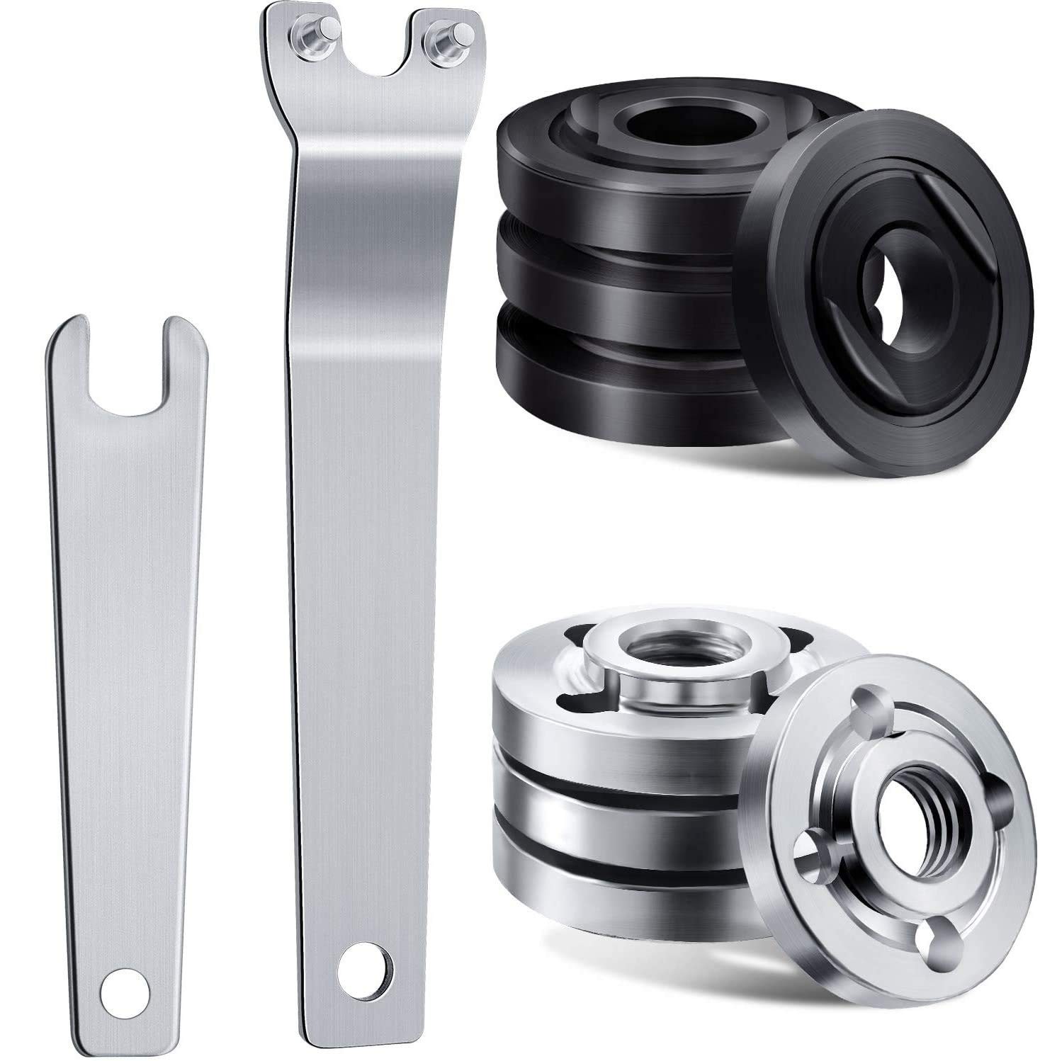 Mudder 10 Pcs 10mm Angle Grinder Flange Nuts and Black,steel