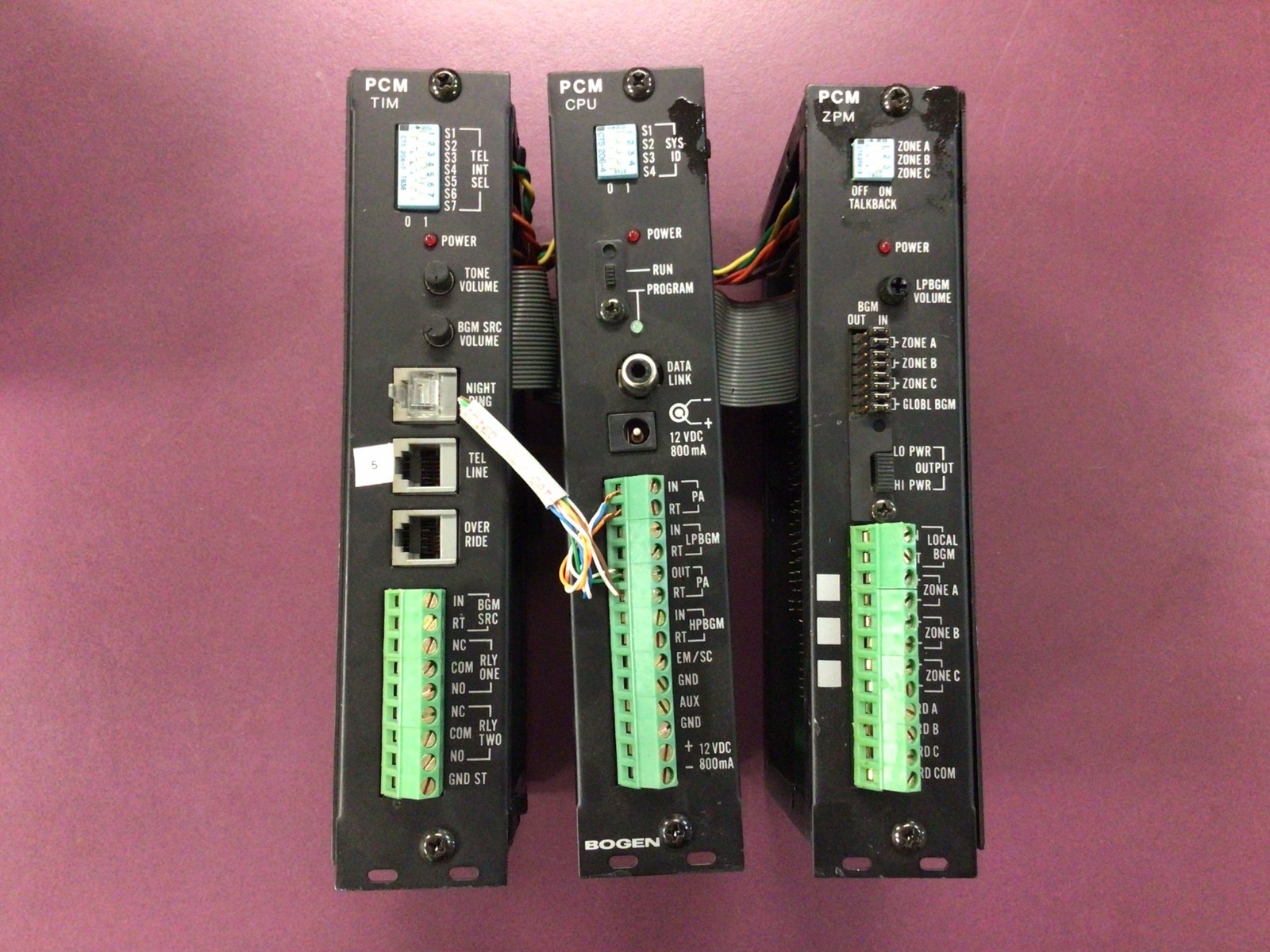 Bogen PCM Paging Phone System Module, PCM-TIM, PCM-CPU, PCM-ZPM, Assembly Unit