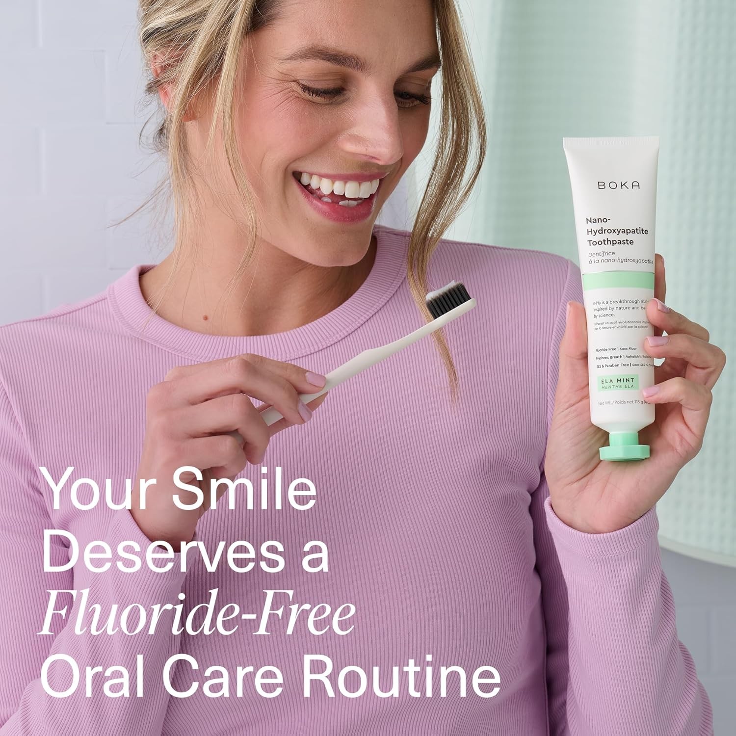 Boka Fluoride Free Toothpaste - Nano Hydroxyapatite, Remineralizing, Sensitive T