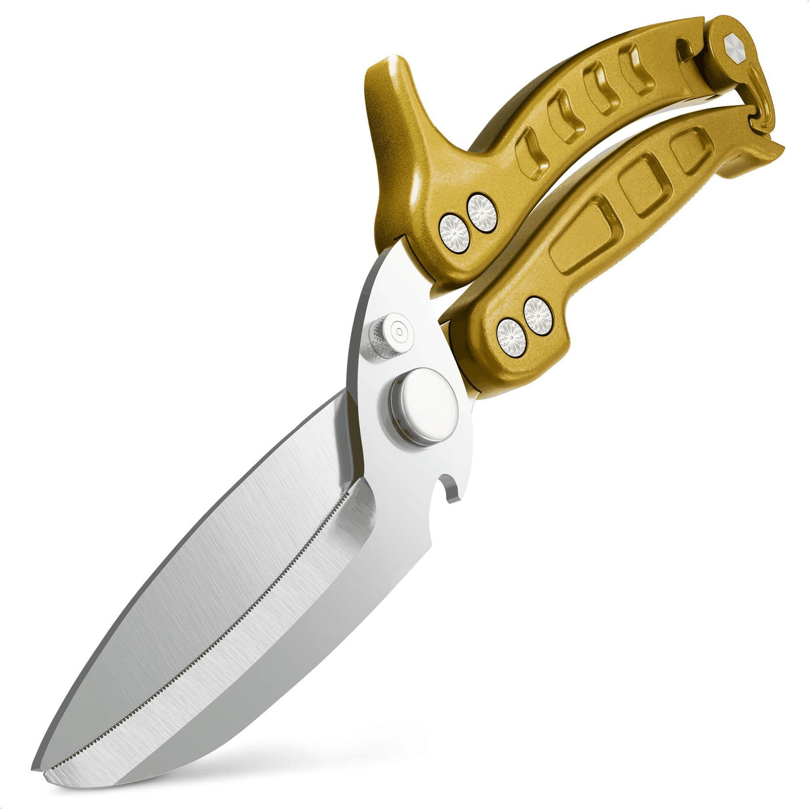 4 in 1 Multifunction Heavy Duty Kitchen Shears Sharp Seafood Fish Turkey Gold