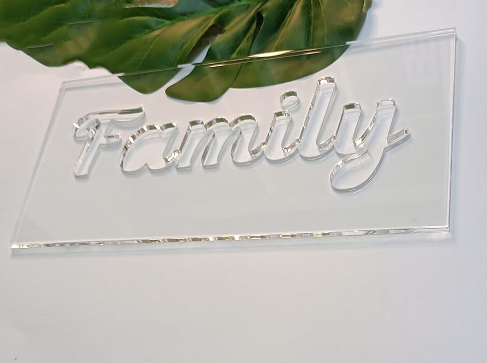 Family Router Jig Clear Acrylic Router Inlay Woodworking Template 12x6 Inch