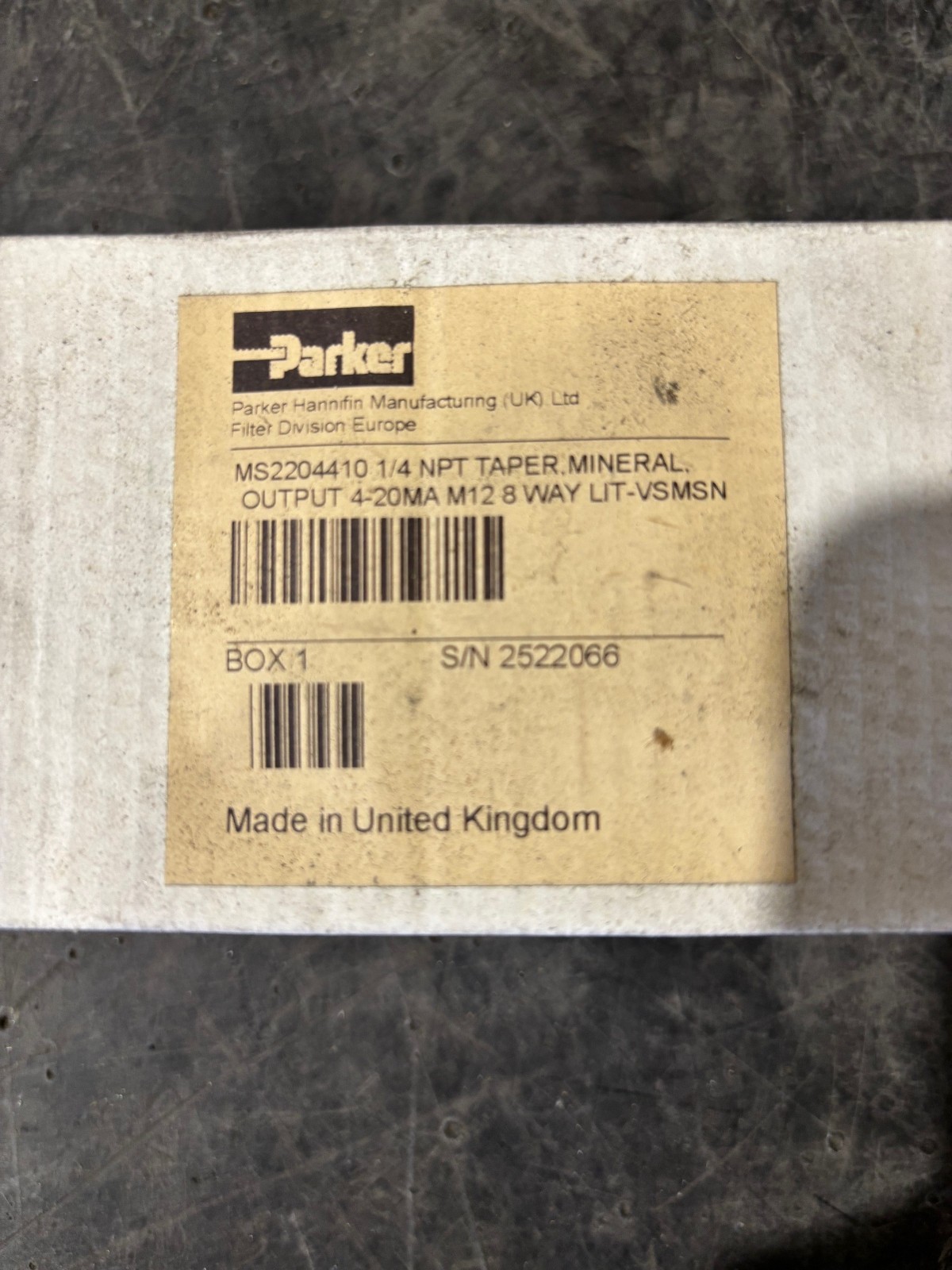 MS2204410 PARKER MS200 MOISTURE SENSOR