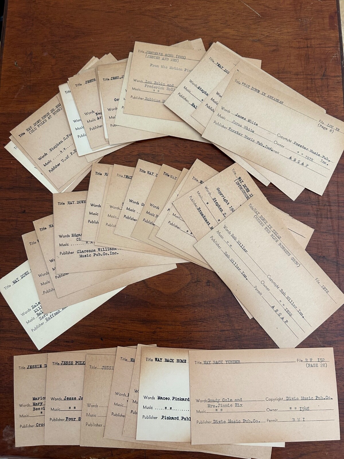 500 Cards - Authentic Vintage Library Catalog Cards 5"x3"-Own a Piece of History