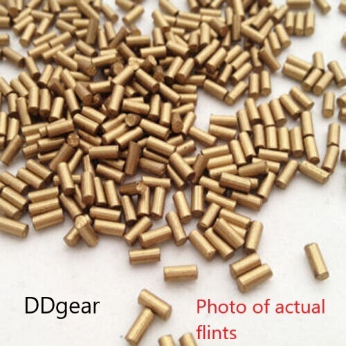 200 Lighter Flints Gold Replacement for fluid/gas lighters, Bulk Lighter Flint