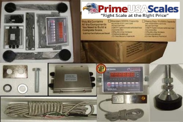 Optima Scale OP-720SS-5K Build It Yourself 5,000 LBS Floor Scale Package