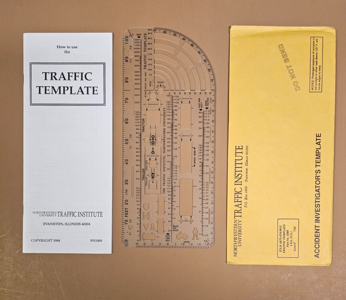 Traffic Template & Calculator, Traffic Institute NW Univ,  New