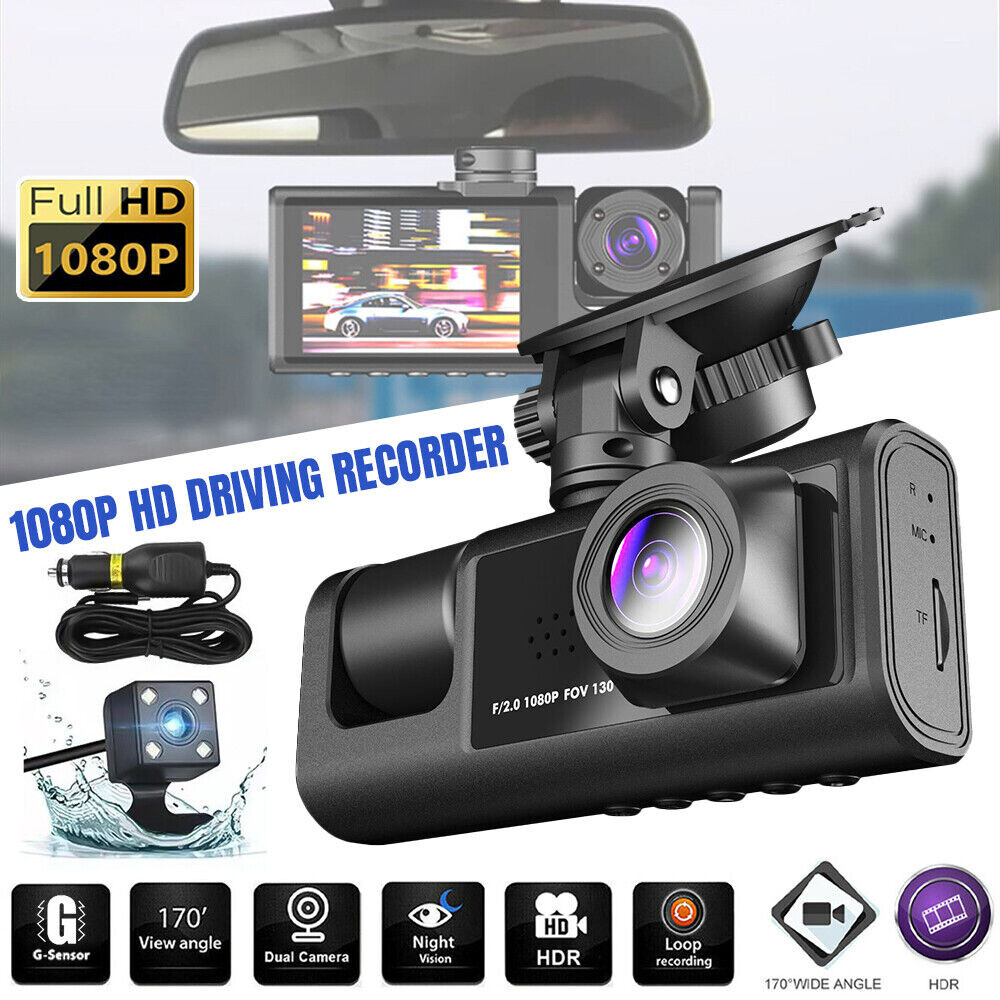 Camara De Seguridad Para Carro Auto Grabadora Delantero/Trasero/Interior Dashcam