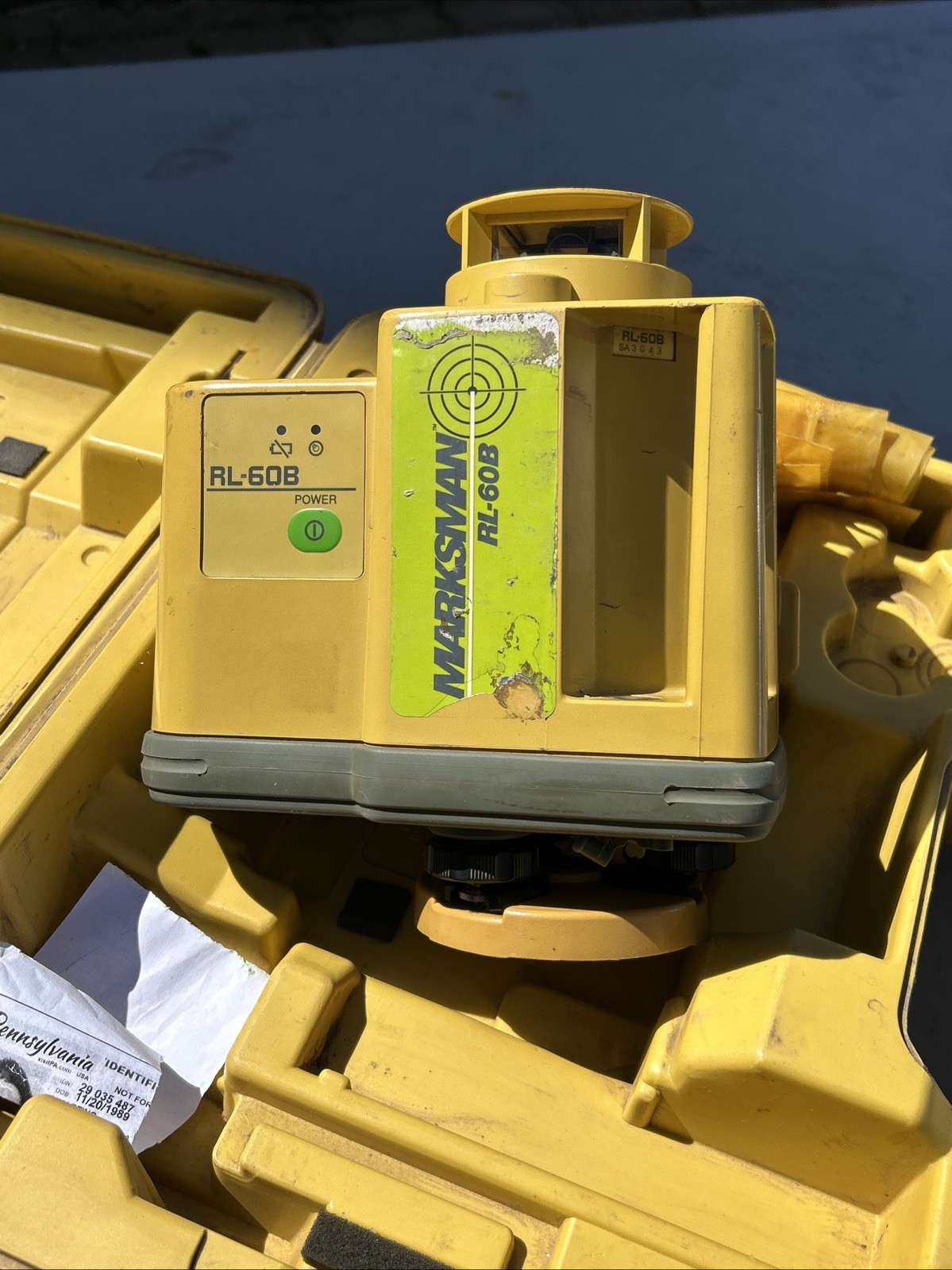 Topcon Marksman RL-60B Rotating Laser Level-With Hard Case-Untested