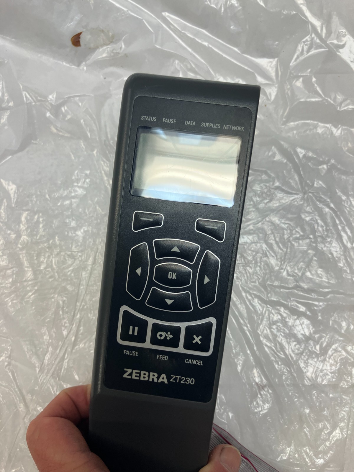 Zebra P1029917-001 Front Control Panel for ZT230 Thermal Label Printer