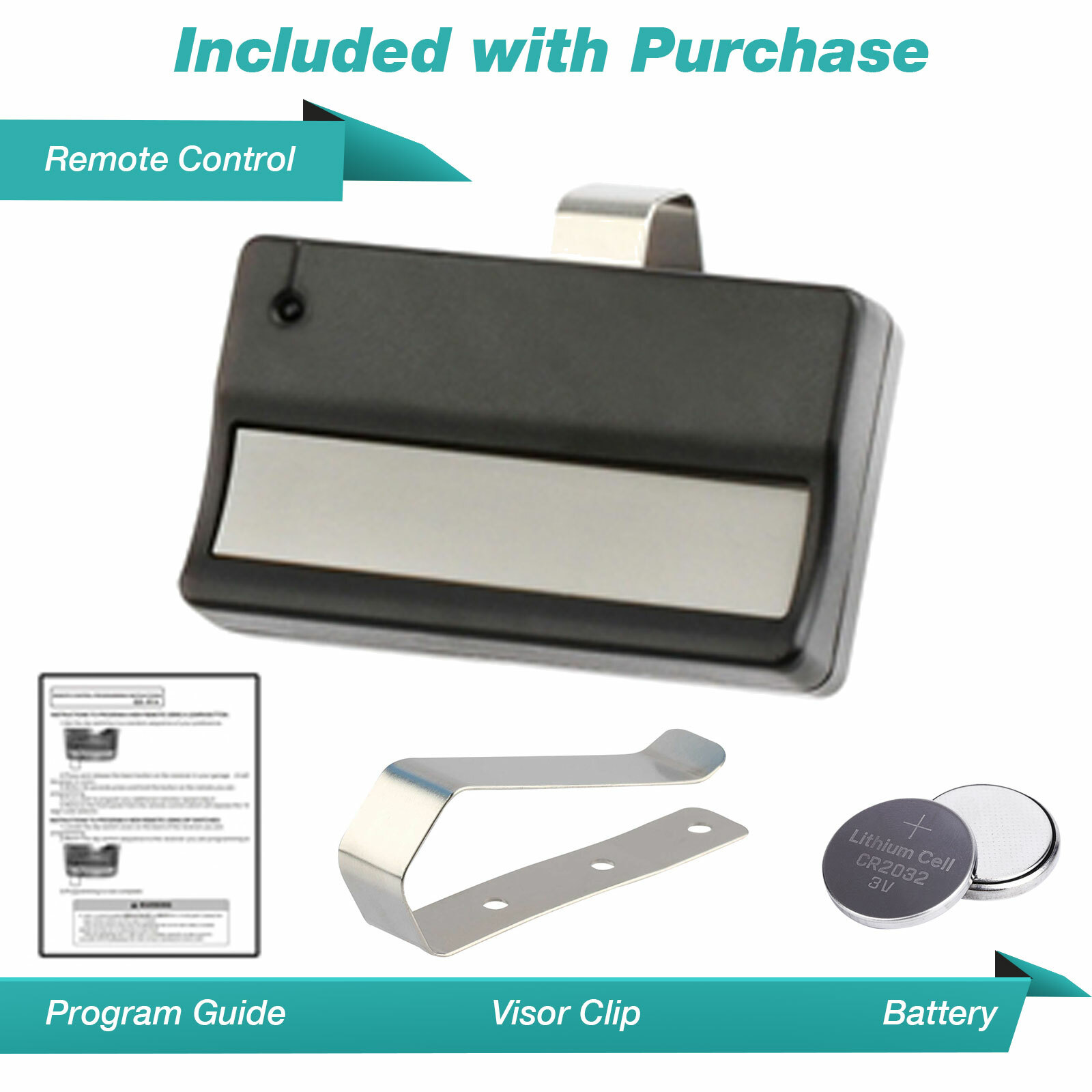 For Liftmaster 81LM Garage Gate Door Opener Visor Remote Green Learn Button