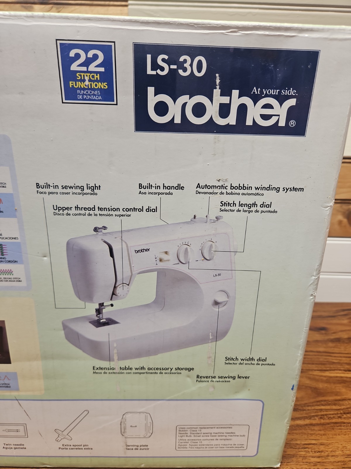 Brother LS-30 Sewing Machine Tested Working w/ Pedal & Orginal Box