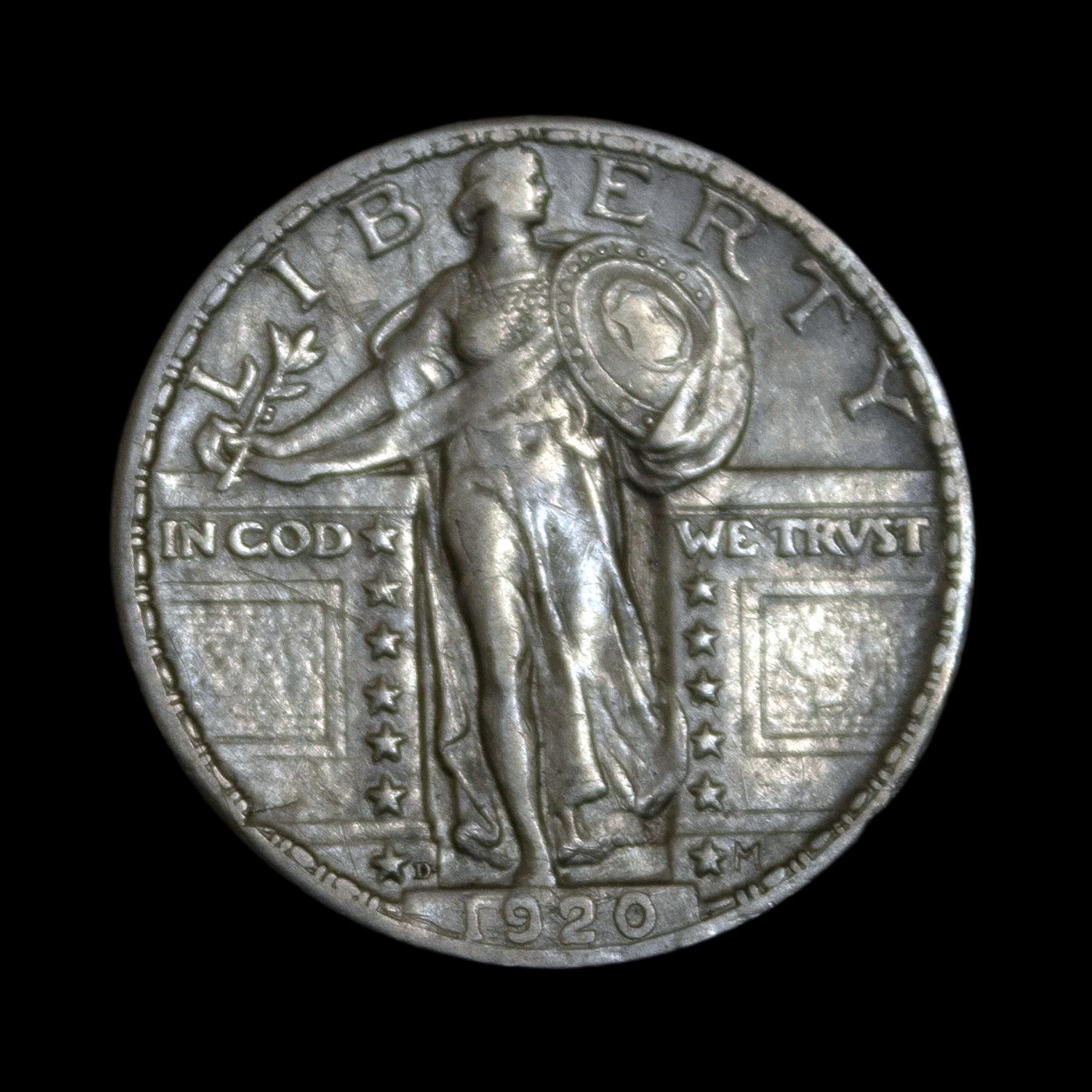 1920-D Standing Liberty Quarter Denver, Highly Collectible, Scarce Nice Key Date