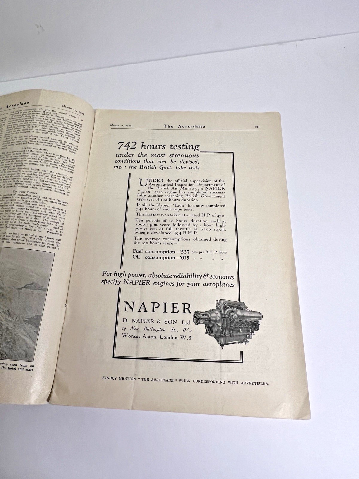 1925 British The Aero Plane Magazine Great Articles & Advertisements