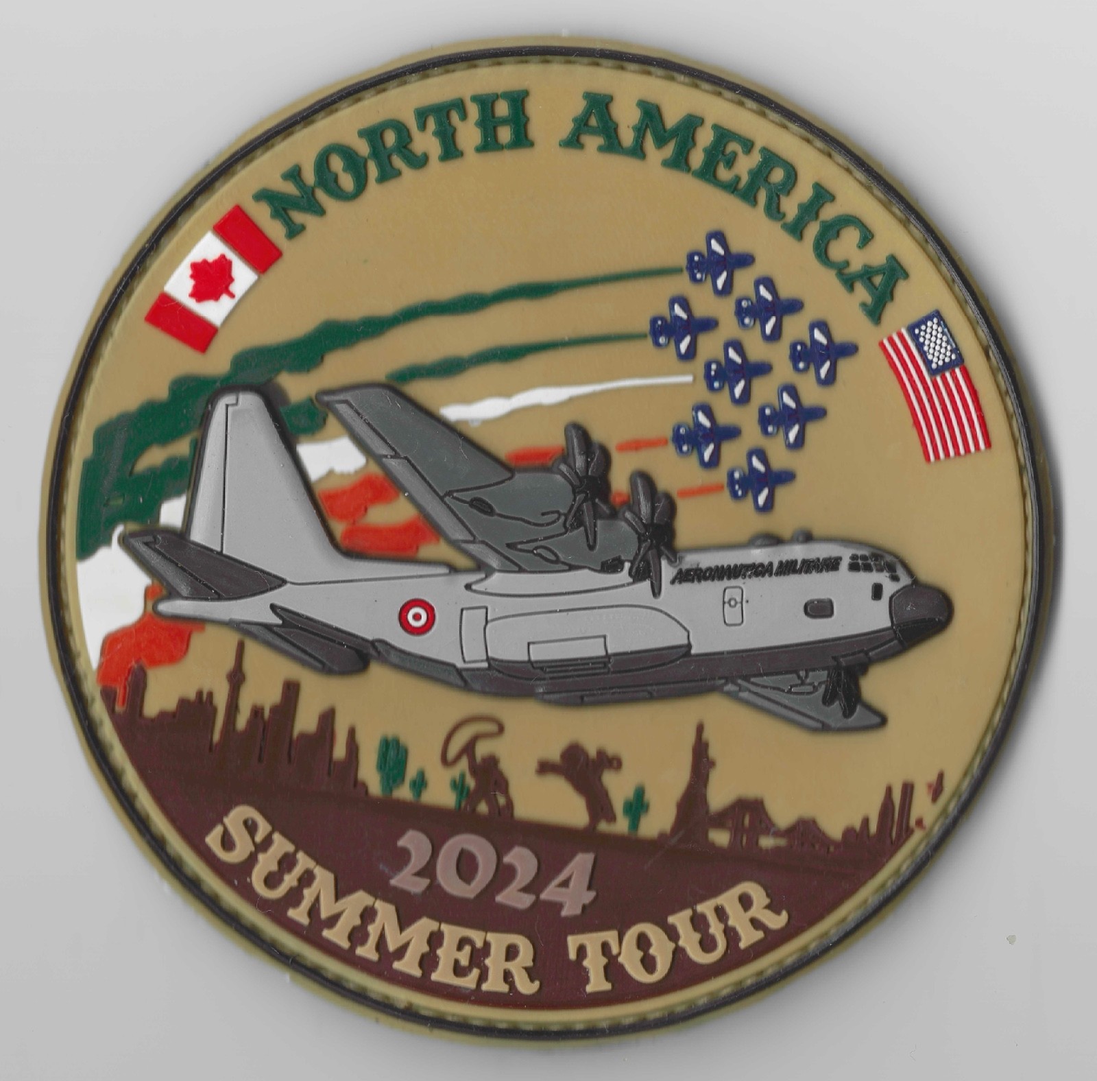Italian Air Force  C-130J  Tricolori - Summer Tour 2024 - High Quality PVC Patch