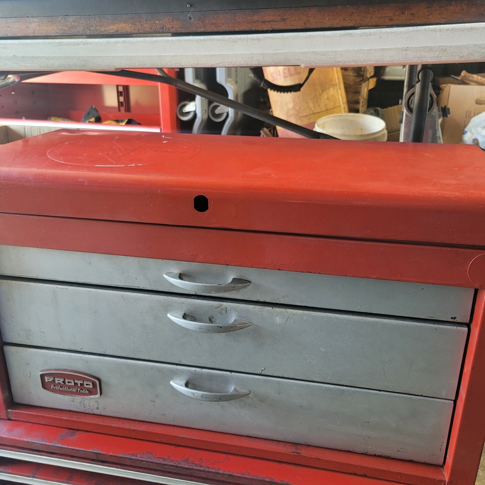 Vintage Proto Professional 3 Drawer Tool Box 26 x 15 x 12 Heavy Duty AS FOUND