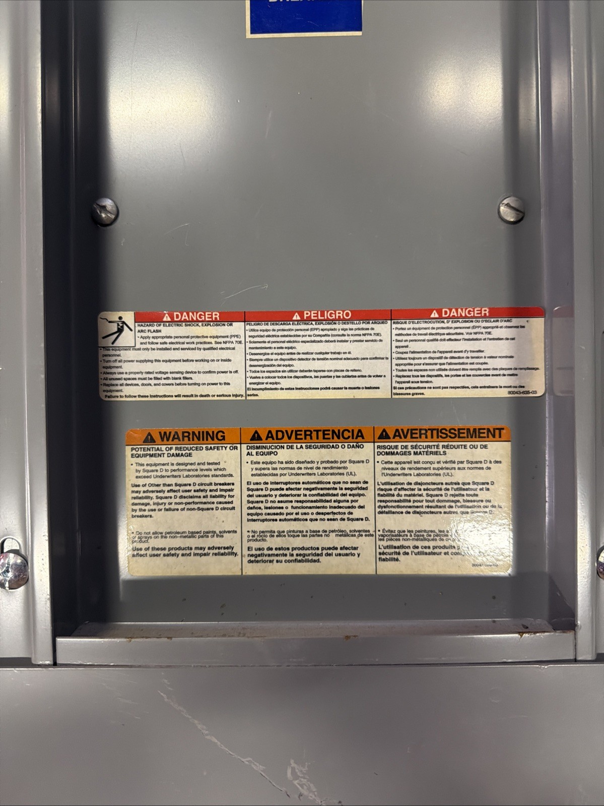 NQOD430L225CU Square D Interior PanelBoard With Breakers 225Amp