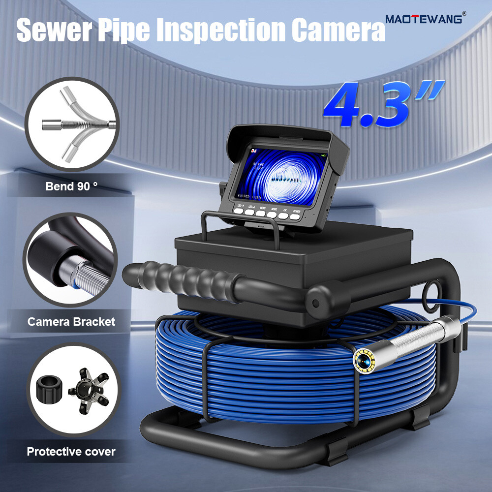 Pipe Inspection Camera 4.3 inch Drain Sewer Camera 50 m Pipeline Video Camera