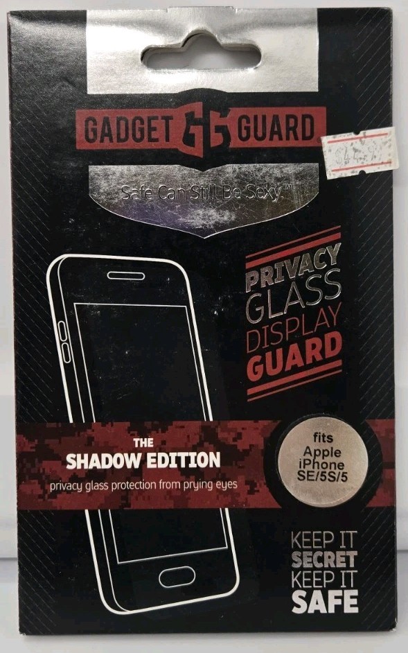iPhone SE/5S/5 Privacy Screen Protector Tempered Glass Gadget Guard NEW