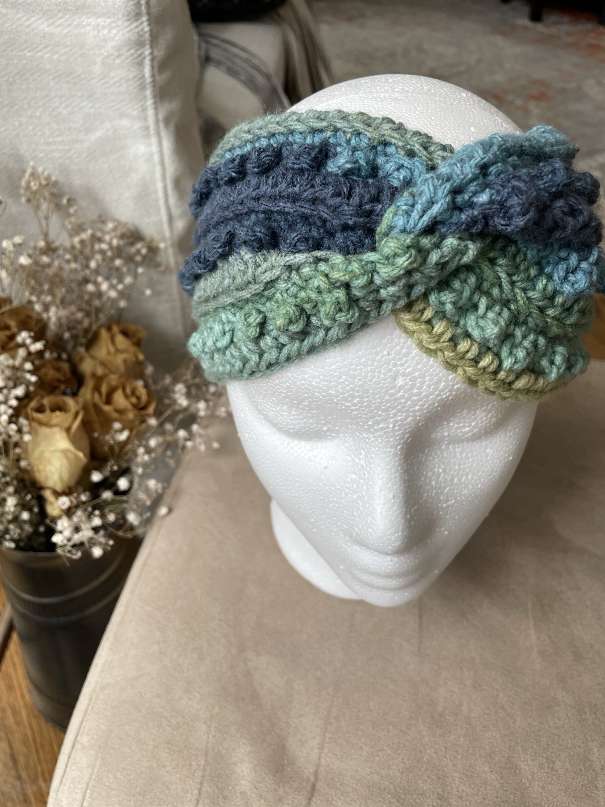 Crocheted Ear Warmers, Handmade