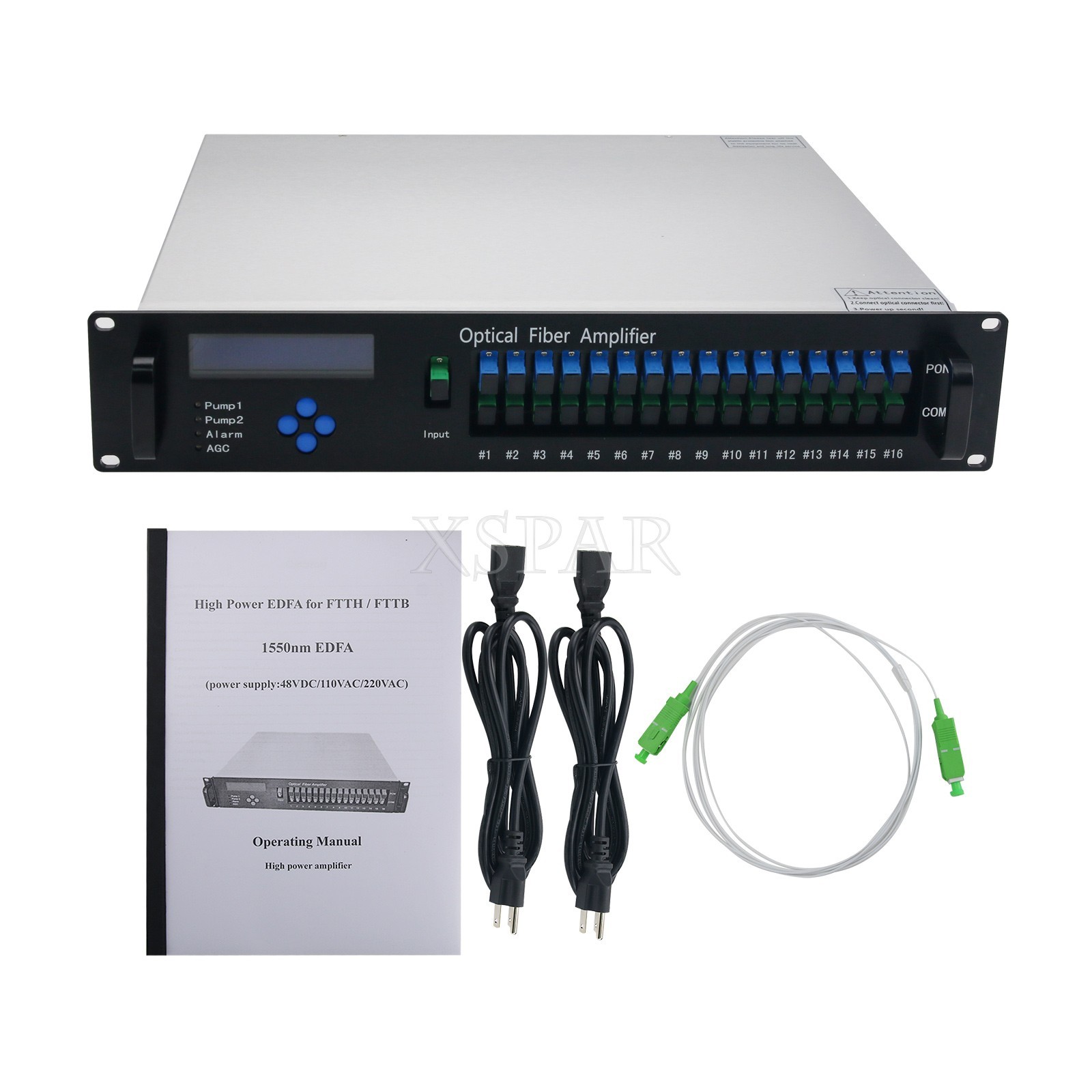 1550NM 16-Port Optical Fiber Amplifier Wavelength Division Multiplexing for FTTH