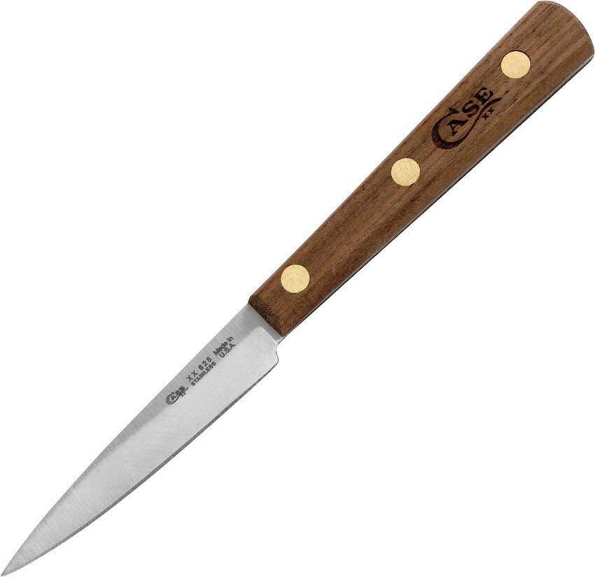 Case Cutlery Kitchen Paring Walnut Handle Fixed Spear Point Blade Knife 07319