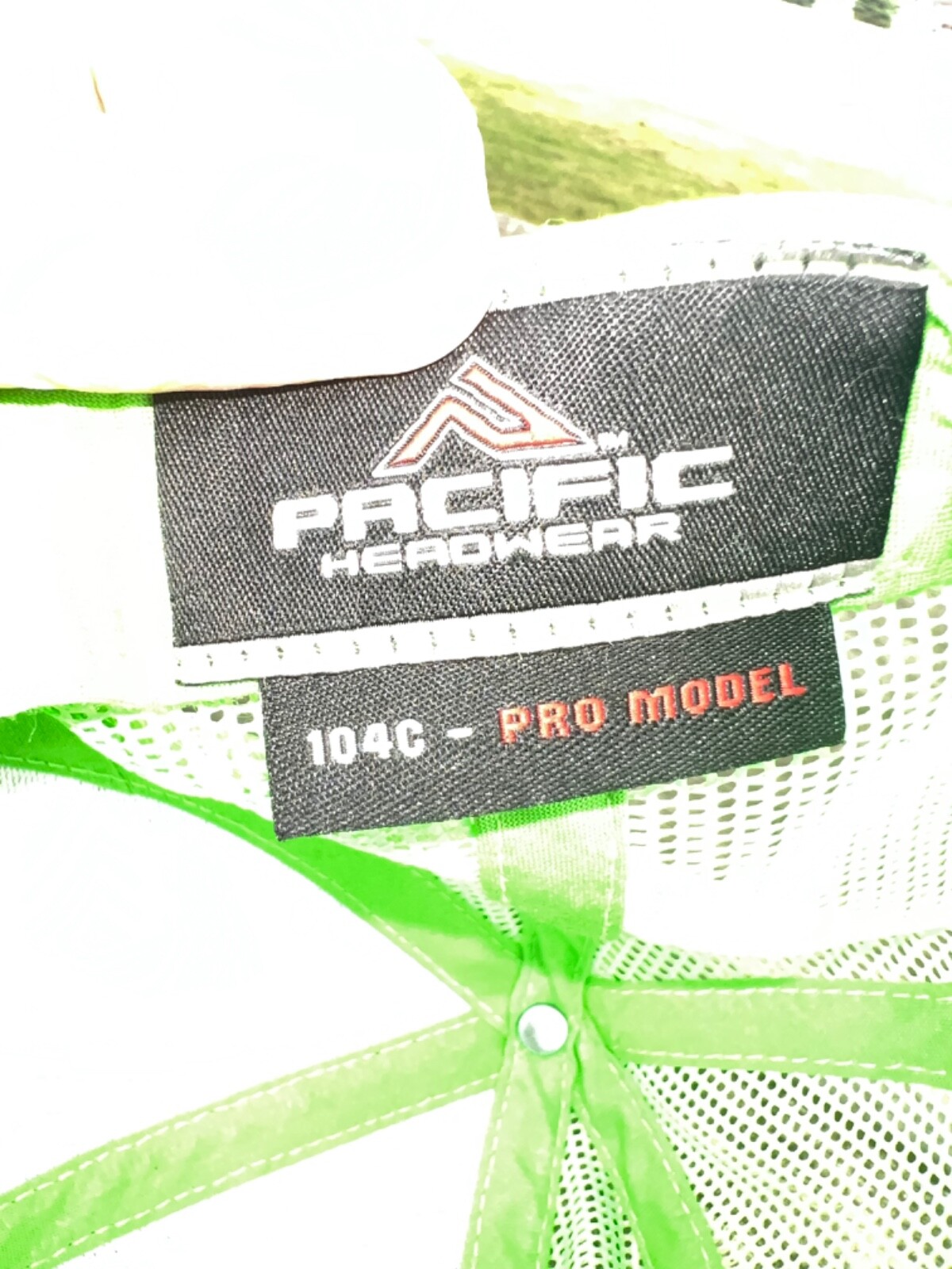 RBI Lime Green Black Trucker Hat Hat Cap Snapback Pacific Brand EUC