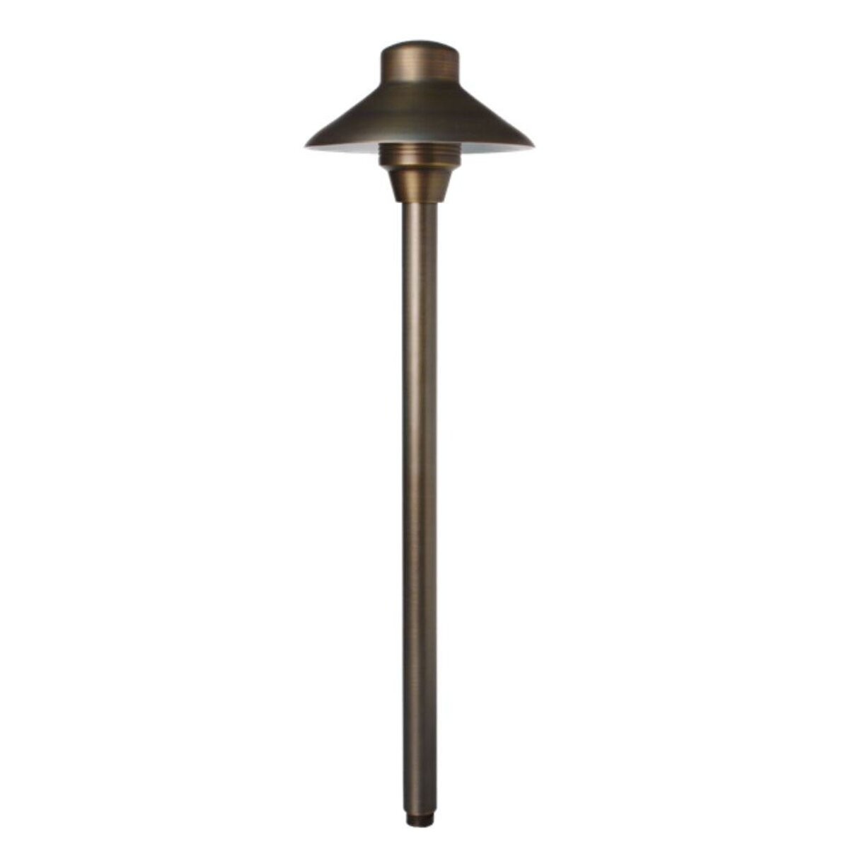 Unique Lancer 6" Path Light 12" Brass Weathered No Lamp