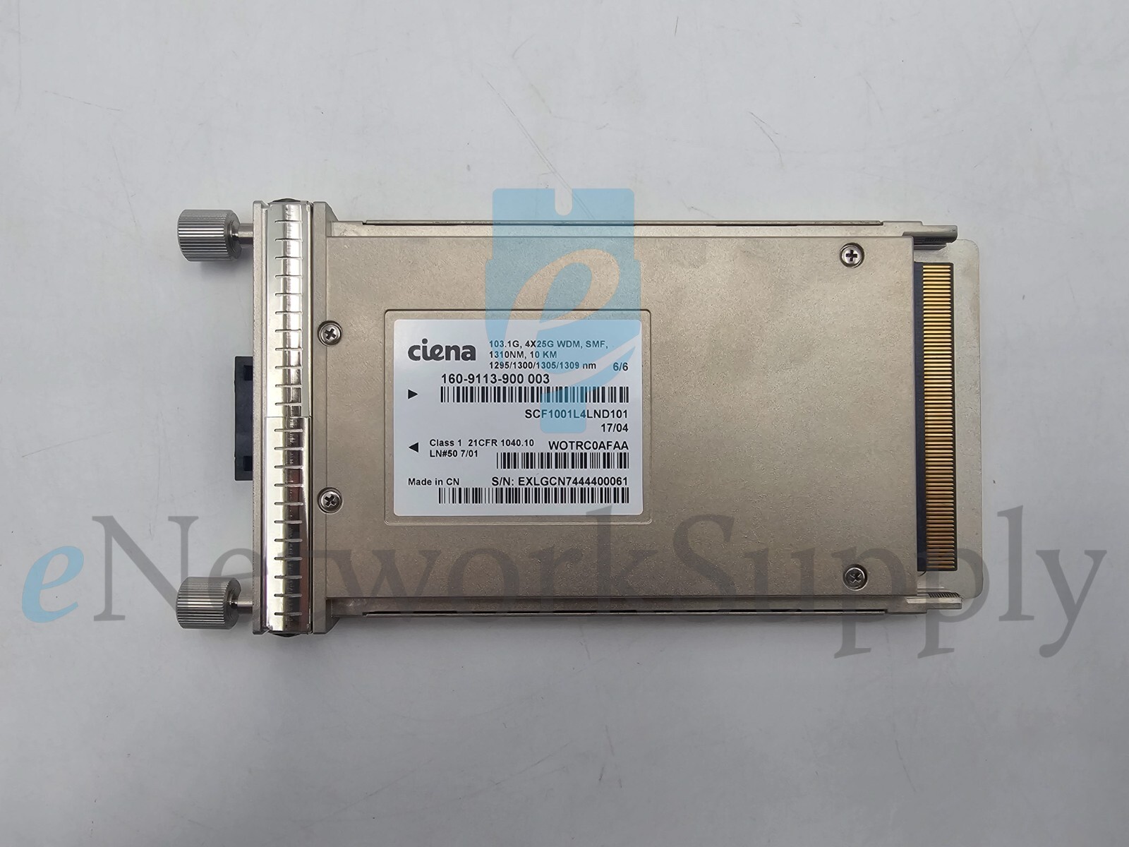 CIENA 160-9113-900 WOTRC0AFAA  103.1G CFP TRANSCEIVER 4X25G WDM SMF 1310NM 10 KM