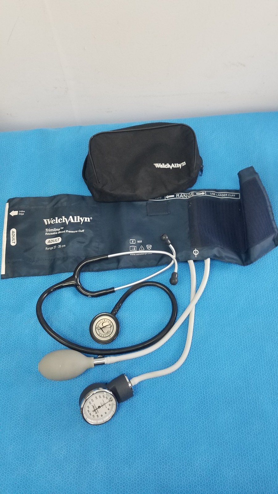 Welch Allyn Adult Blood Pressure Cuff Sphygmomanometer, Littmann Stethoscope Kit
