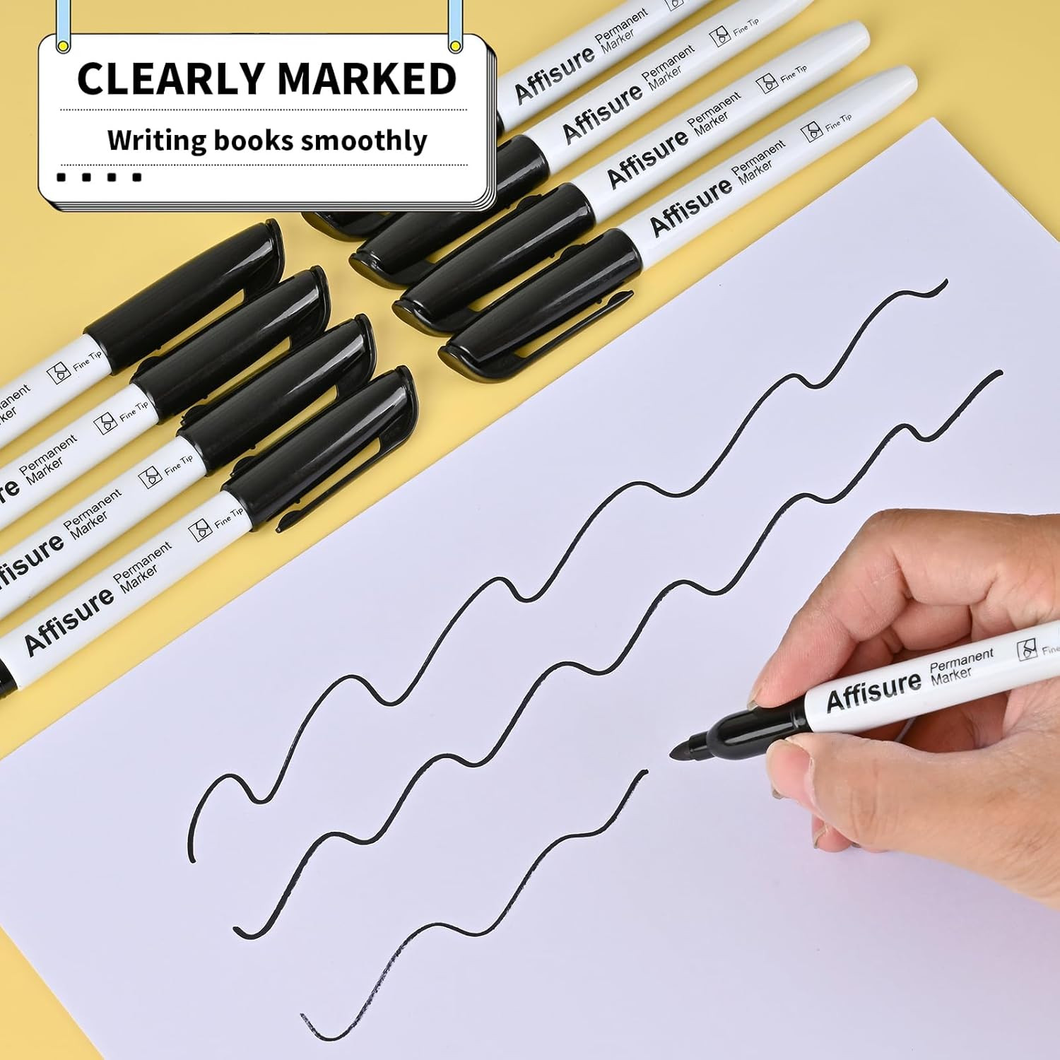 Permanent markers, 100 packs permanent markers bulk, quick dryingin one second,