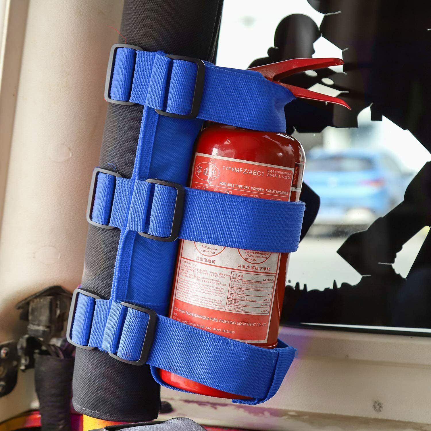 Auto car Roll Bar Fire Extinguisher Adjustable Mount Bracket for Jeep Wrangler