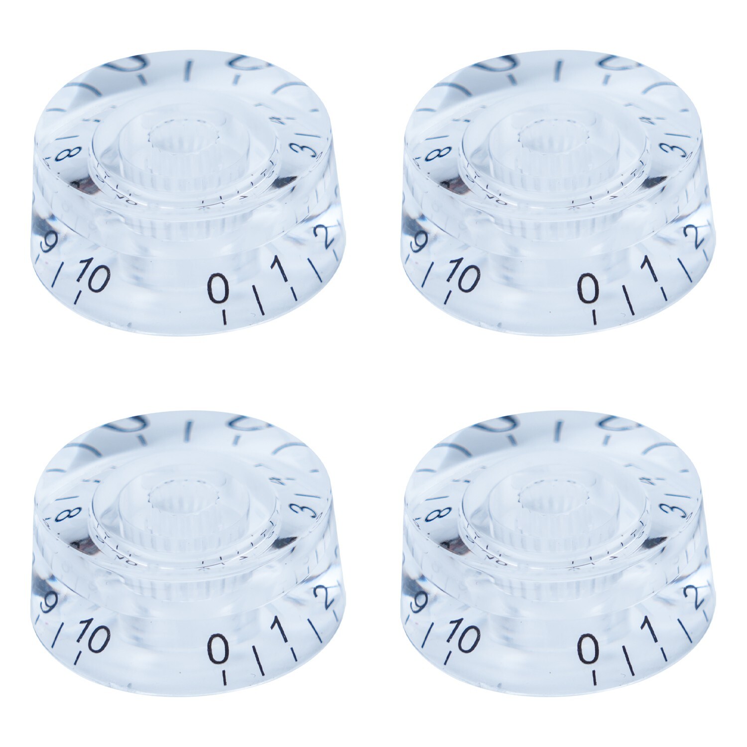 4x Electric Guitar Knobs Speed Volume Control Knobs For LP SG Guitar Transparent