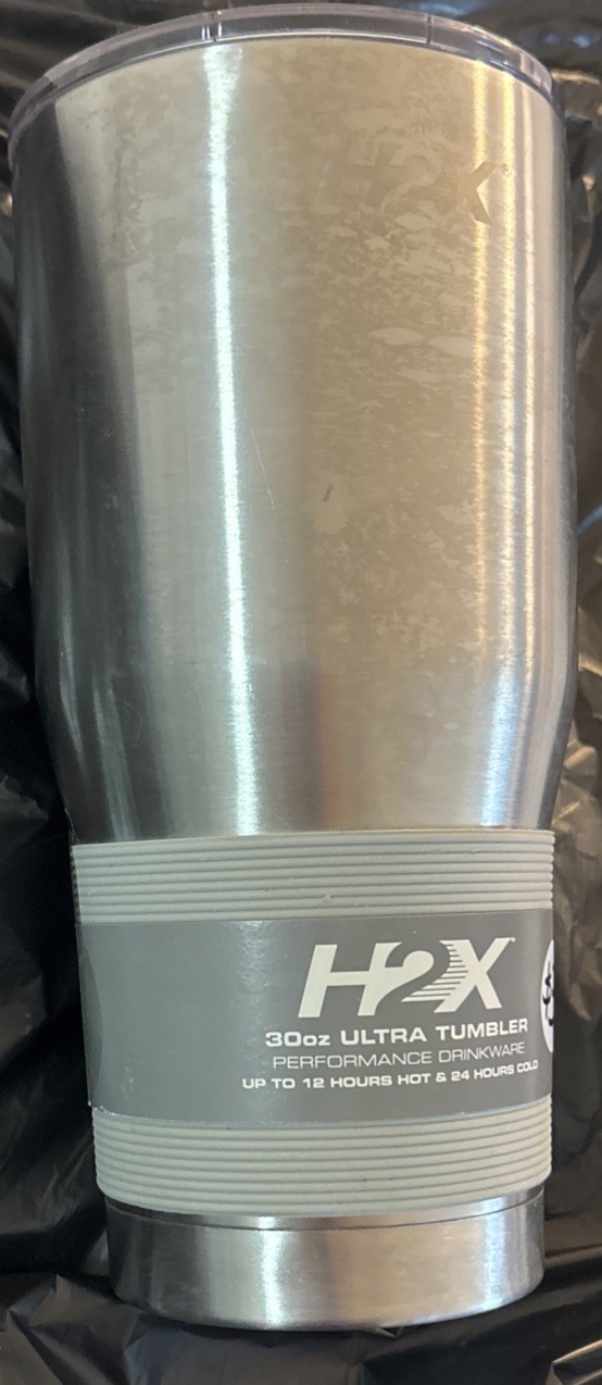 Boelter Brands “H2X” Vacuum Sealed Ultra Tumbler, Silver , 30 oz - NWT
