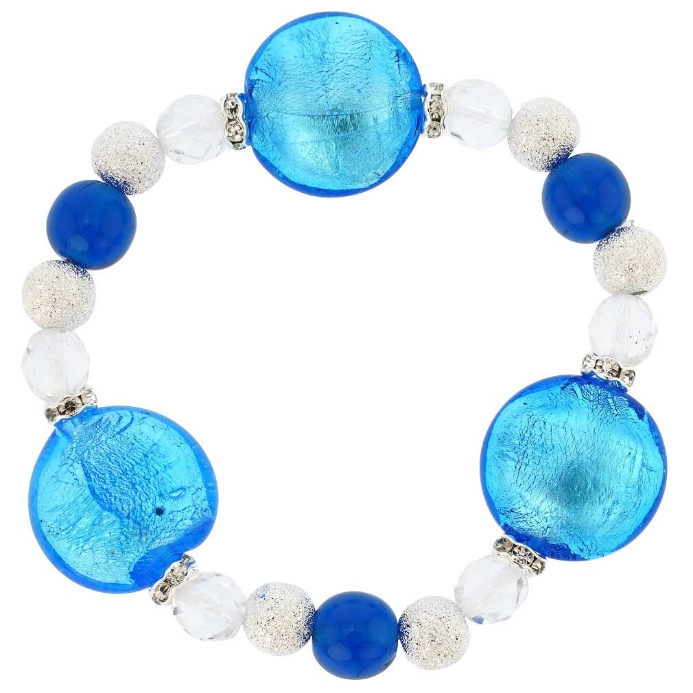 GlassOfVenice Murano Glass Magic Bracelet - Aqua Blue