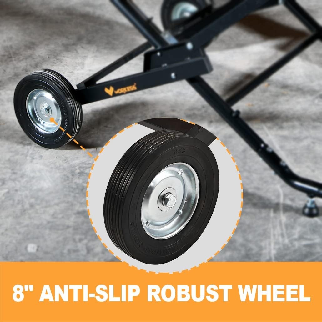 Portable Table Saw Stand, 330 Lbs Load Capacity Rolling Foldable Table Saw Table