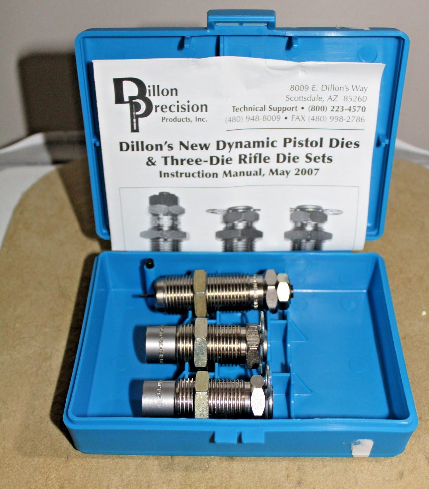 DILLON Precision 10/40 Die Set, Used