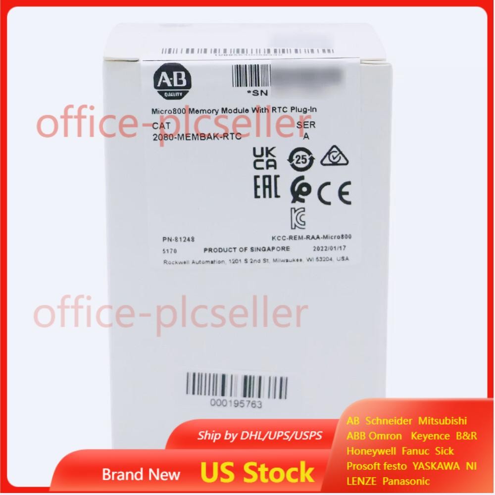 New Allen Bradley 2080-MEMBAK-RTC In Stock Memory Plug In Module 2080MEMBAKRTC