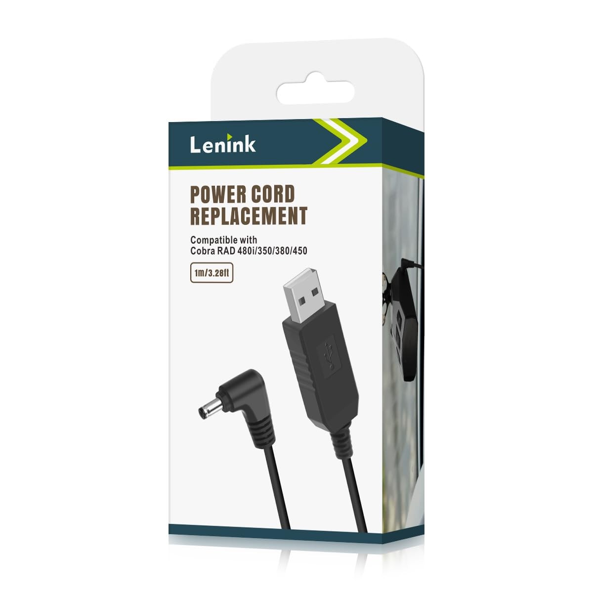 Power Cord for Cobra RAD Radar Detector - USB Charger Replacement (1M/3.28Ft)