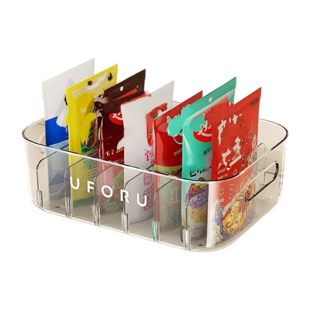 Kitchen Organiser,Multi-Compartment Spice Packet Storage Box Suitable For Kit...
