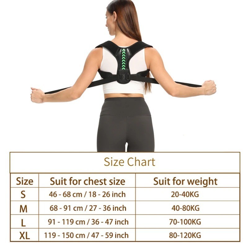 Adjustable Posture Corrector Back Shoulder Support Brace Belt for Men Women Spin