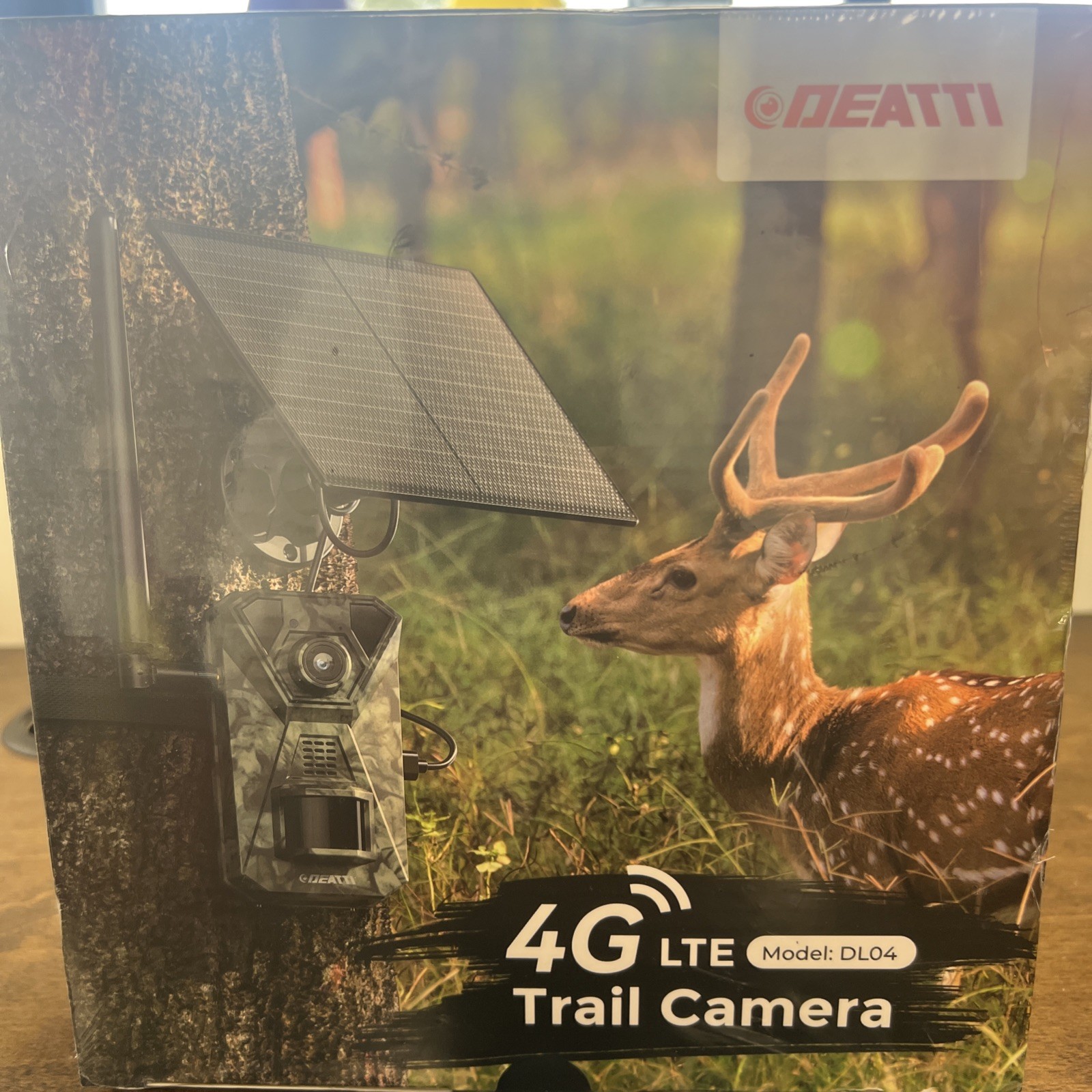 DEATTI 4G LTE Cellular Trail Cameras 64GB TF Card 2.7K HD Solar New Open Box