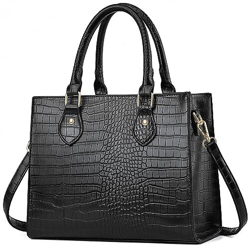 CHICAROUSAL Crossbody Purses and Handbags for Women PU Leather Tote Stw Black