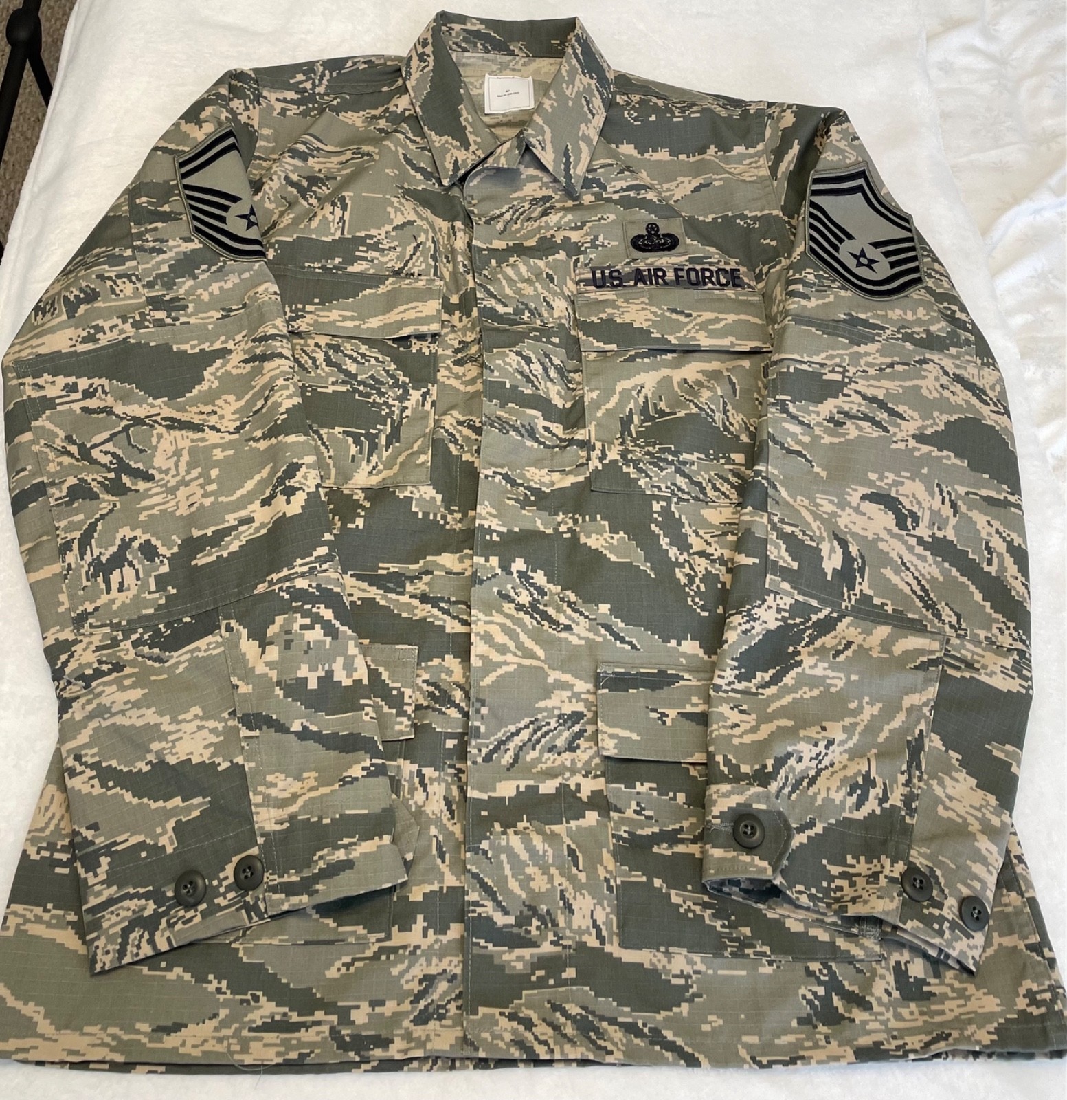 USAF Digital Tiger Camo Pattern Size 42L Coat Men's Utility Air Force Jacket