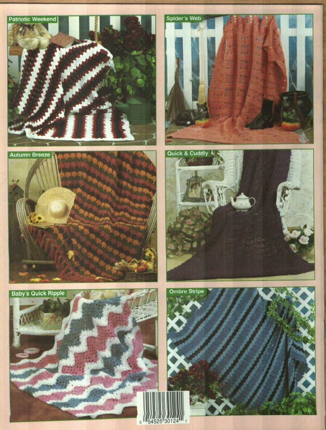NEW MORE WEEKEND AFGHANS 7 DESIGNS HOME DECOR CROCHET PATTERN BOOK