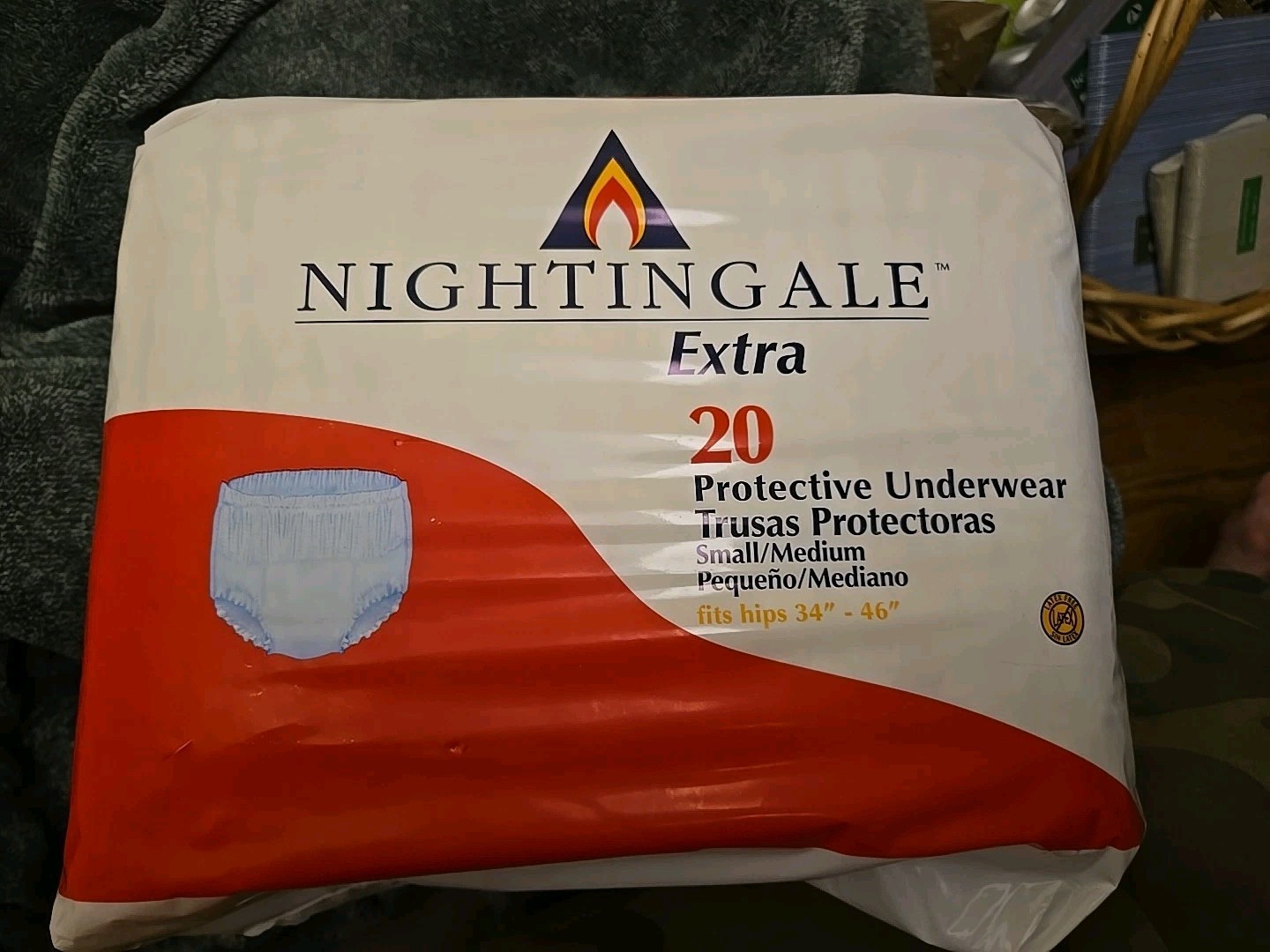 Nightingale Protective Underwear  34-46 S/M Wide Super Absorbent Gel Core 20 CT