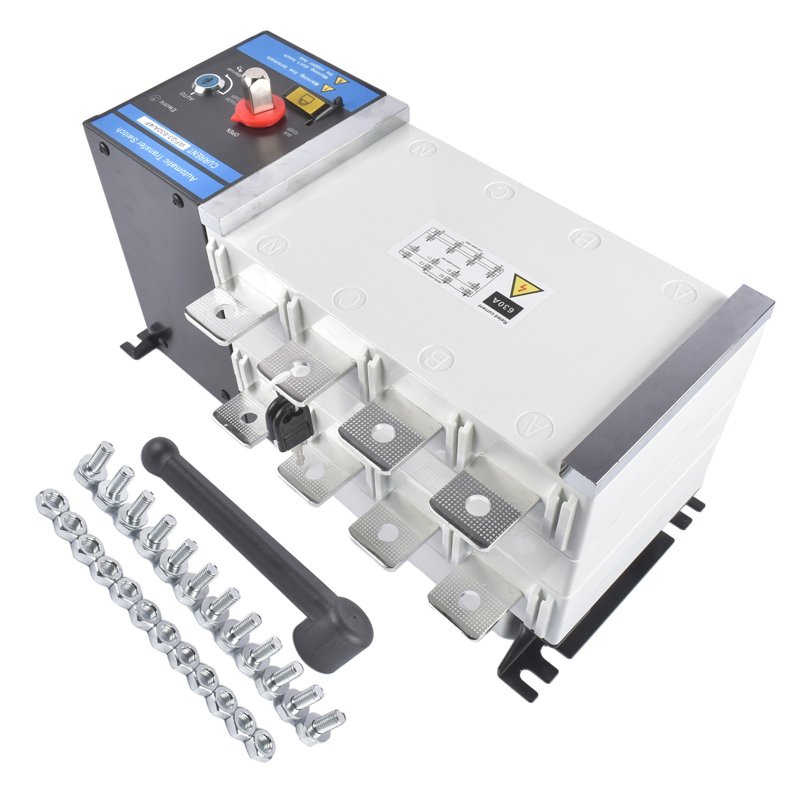 Industrial Automatic Transfer Switch 4P 630A 110V / 220V Grid to AC Generator