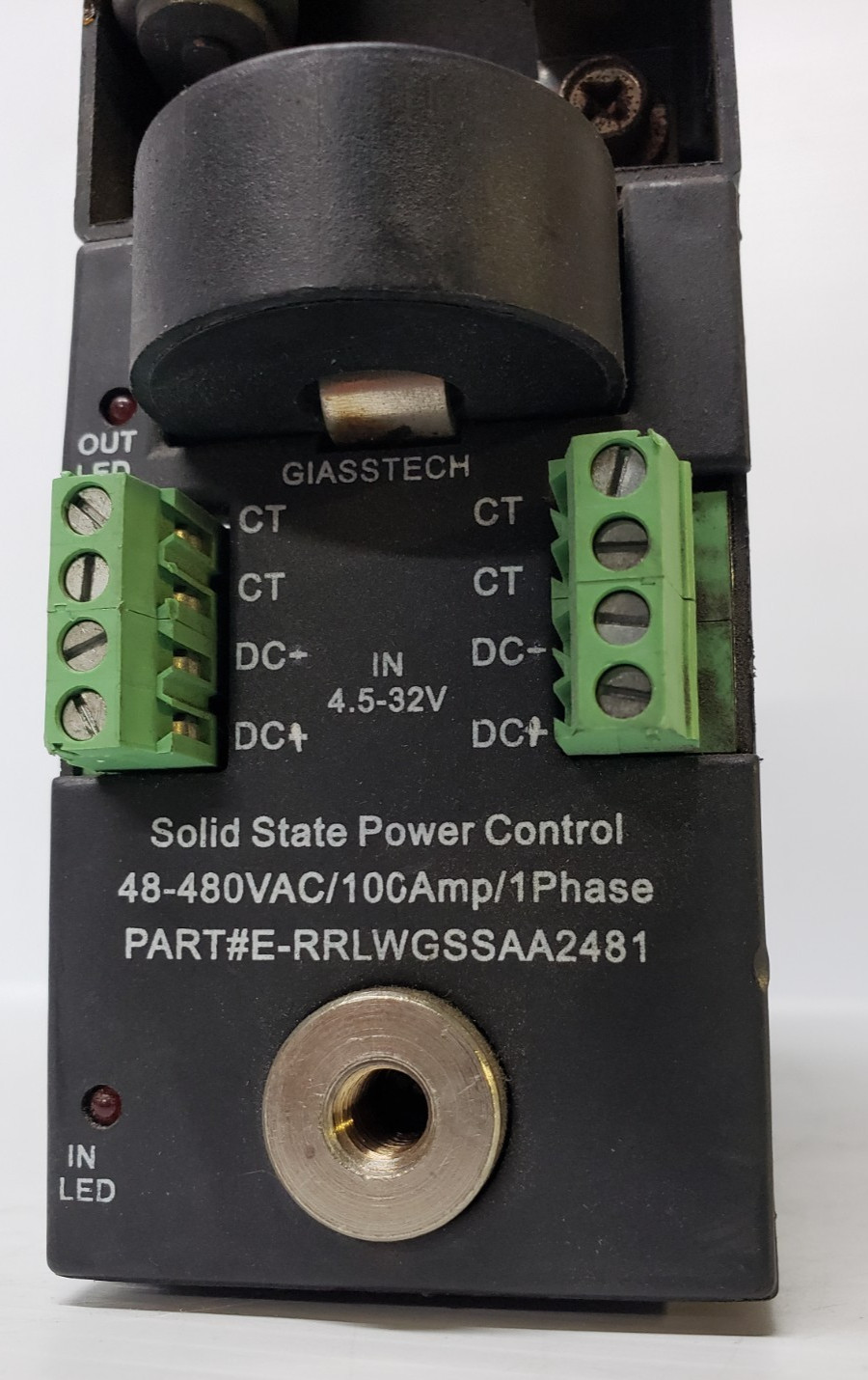 Giasstech Solid State Relay E-RRLWGSSAA2481 4.5-32 VDC Input 48-480 VAC 100 Amp