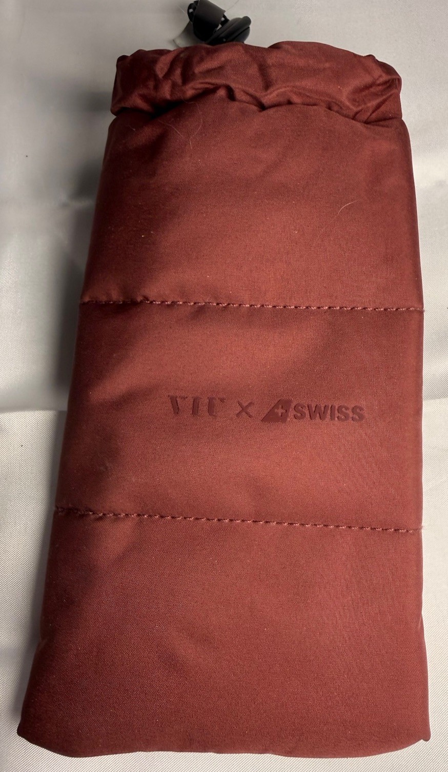 Swiss Original Brown Padded Militaria Pouch 8in Drawstring Military Collectible